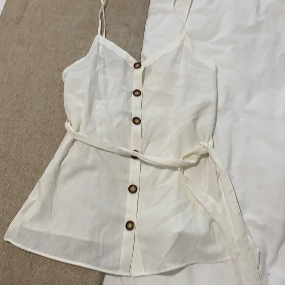 Zara linen tank top